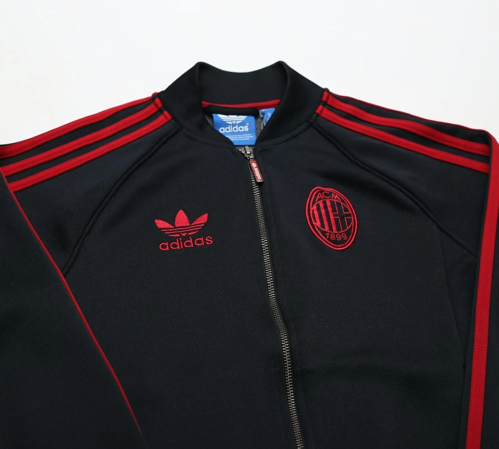 2015 AC MILAN Retro adidas Originals Football Superstar Track Top Jacket (XS)