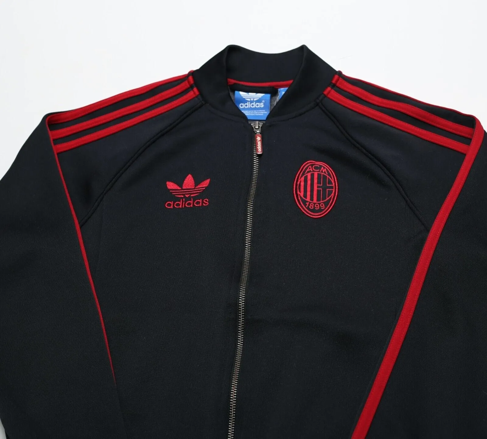 2015 AC MILAN Retro adidas Originals Football Superstar Track Top Jacket (XS)