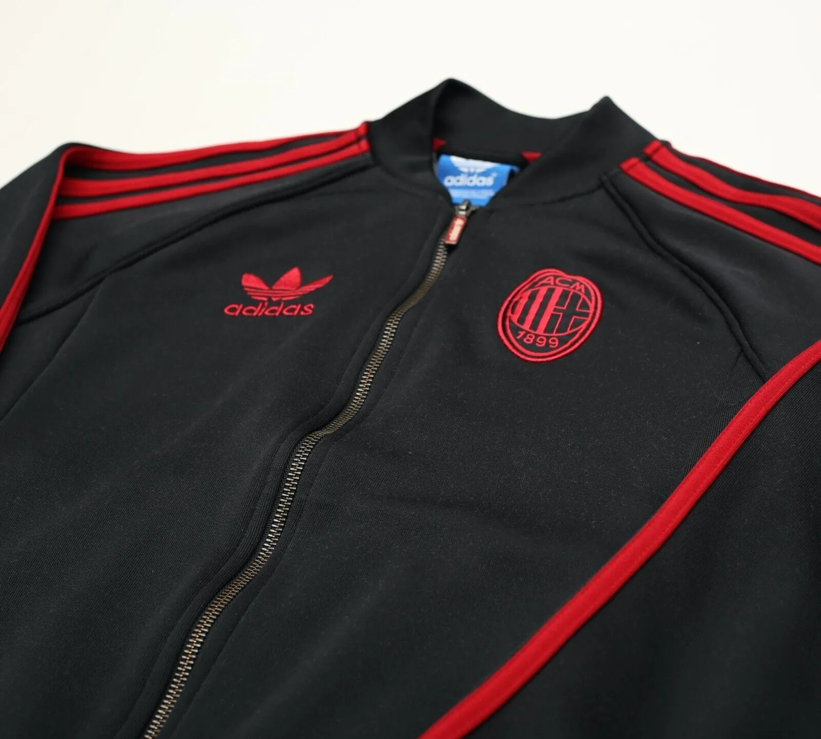 2015 AC MILAN Retro adidas Originals Football Superstar Track Top Jacket (XS)