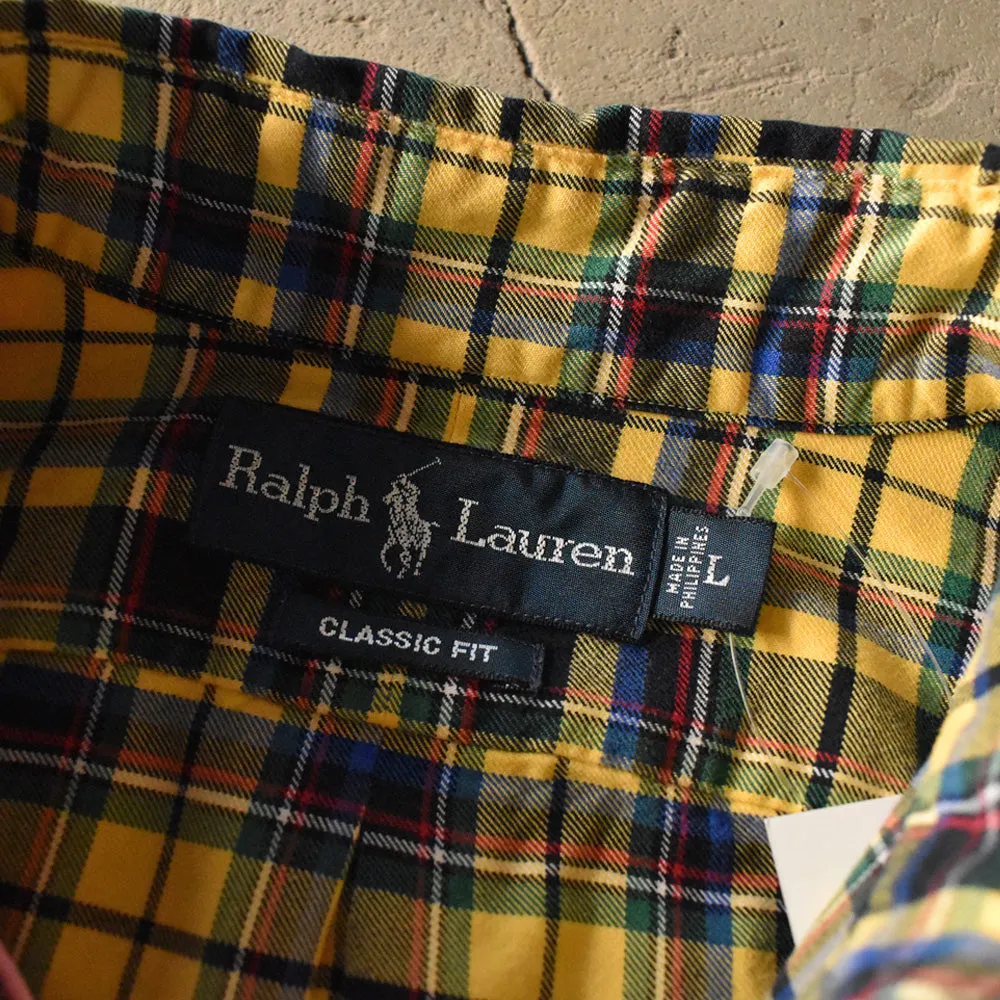 90's Ralph Lauren “CLASSIC FIT” タータンチェック ボタンダウンシャツ 240327 S2072