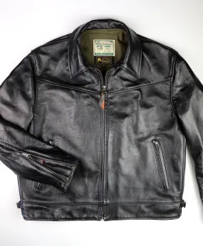 Aero Highwayman, size 44, Black Jerky Horsehide, Gently Worn