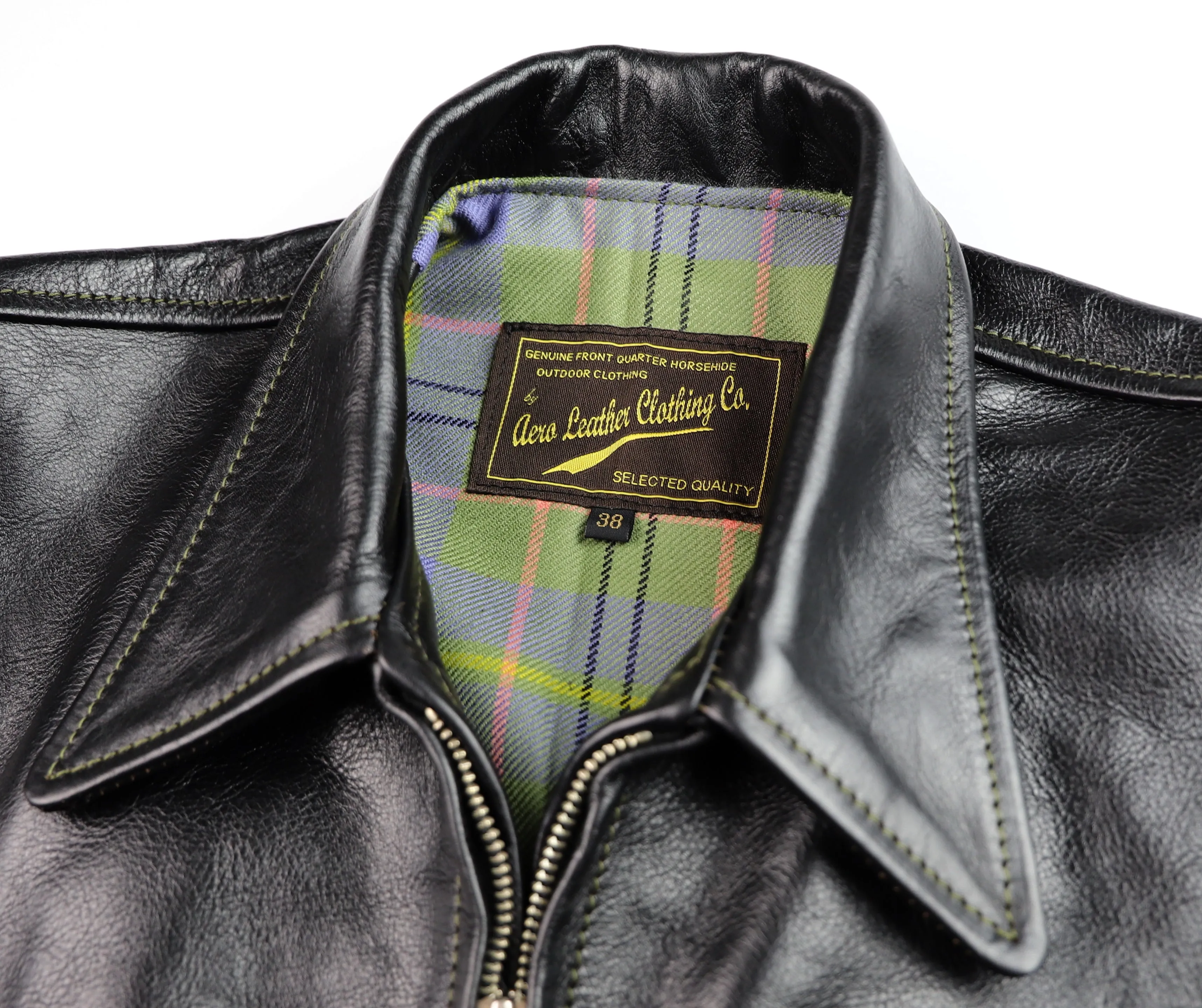 Aero Premier Highwayman, size 38, Blackened Brown Vicenza Horsehide