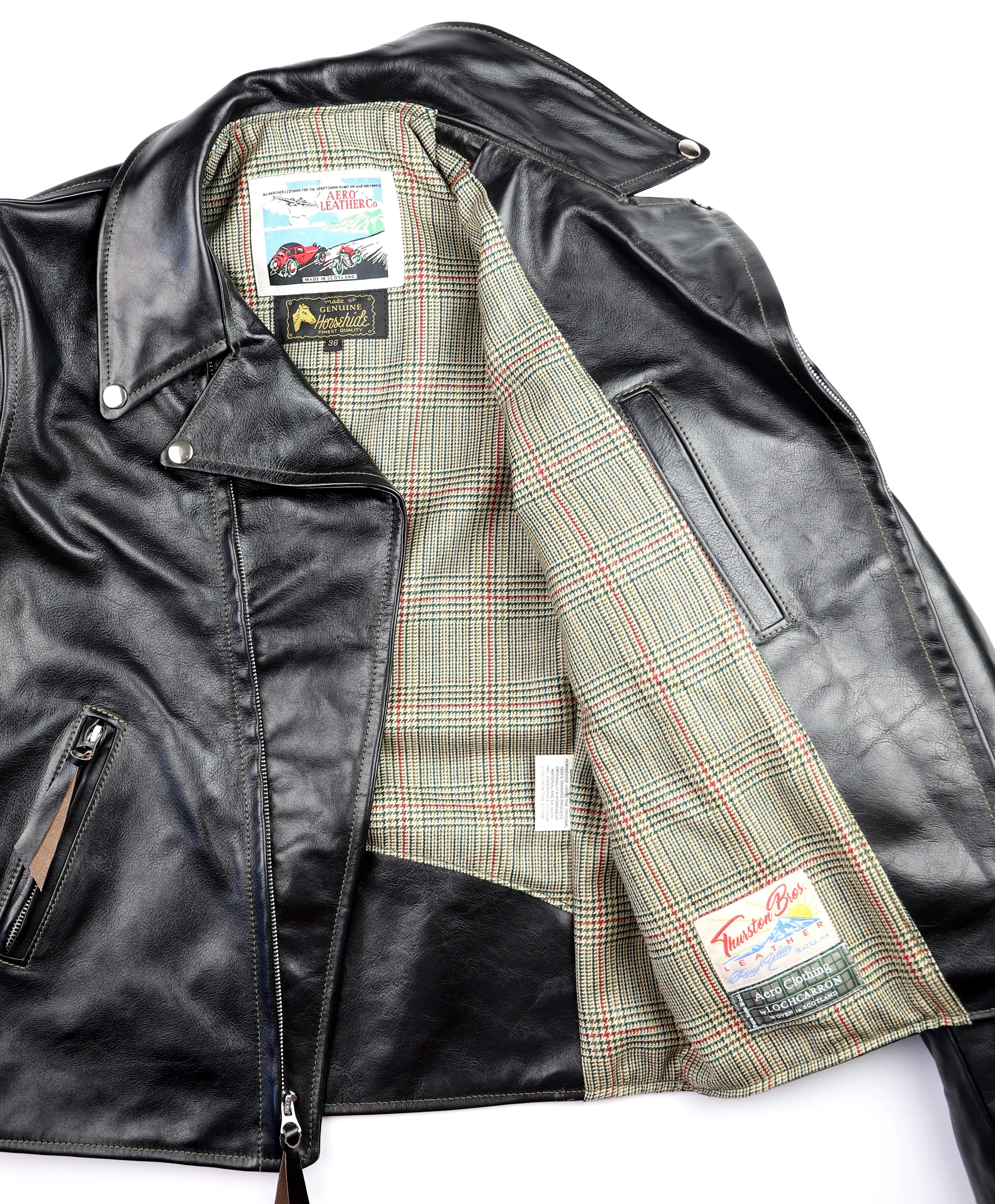 Aero Three-Pocket Ridley, size 36, Blackened Brown Vicenza Horsehide