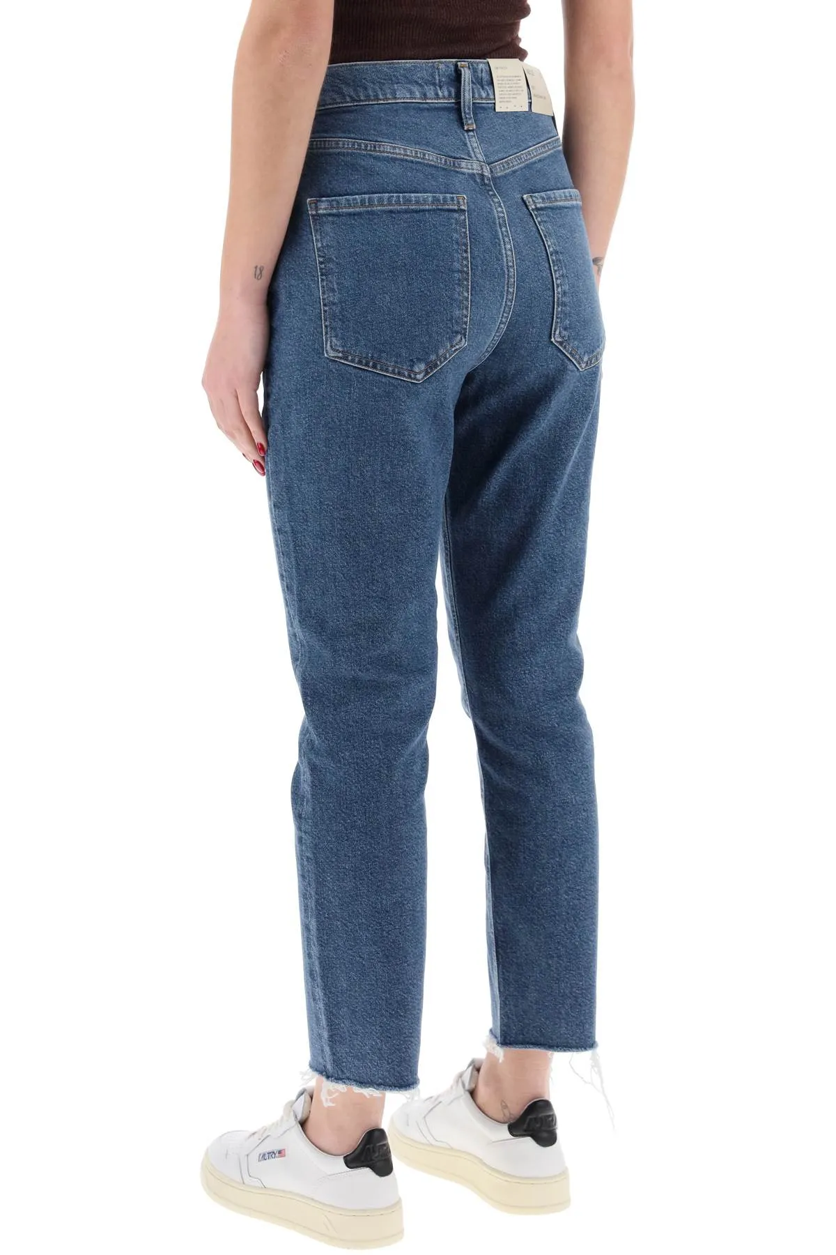 Agolde High-Waisted Straight Cropped Jeans In The