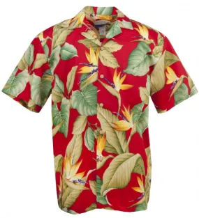 Airbrush BOP Tropical Mens Shirt in Red