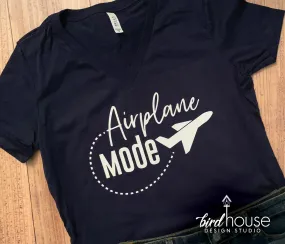 Airplane Mode Vacation Shirt, Cute Group Matching Travel Shirts, Custom Tees, Any Color