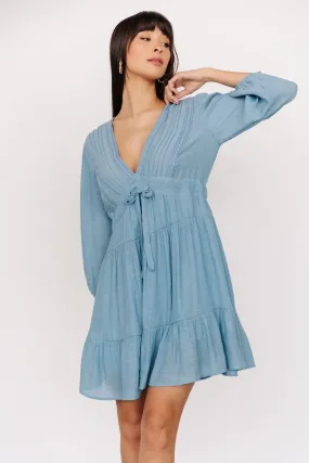 Amelia Boho Mini Dress | Blue