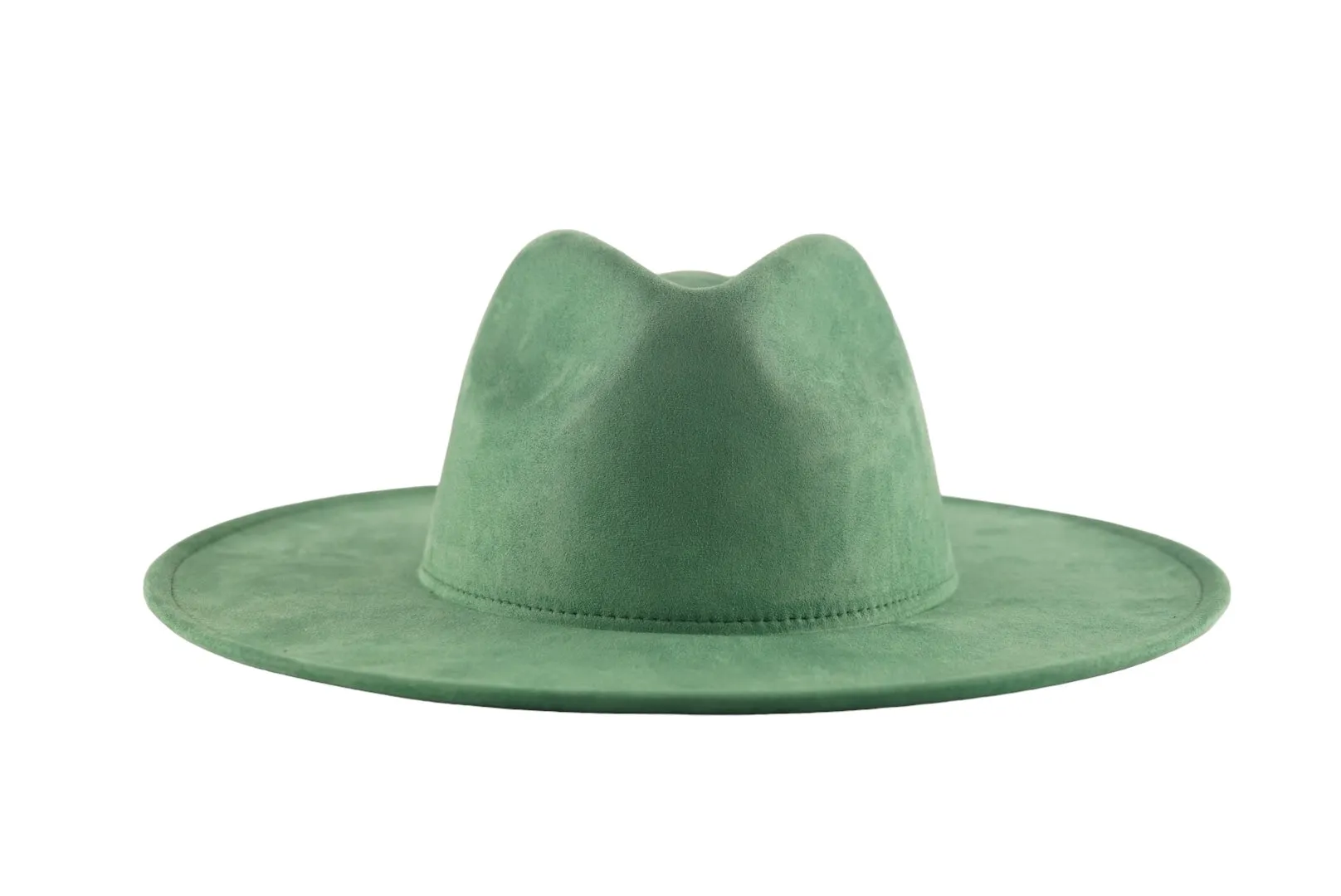 Atlanta Suede Wide Brim Fedora - Green