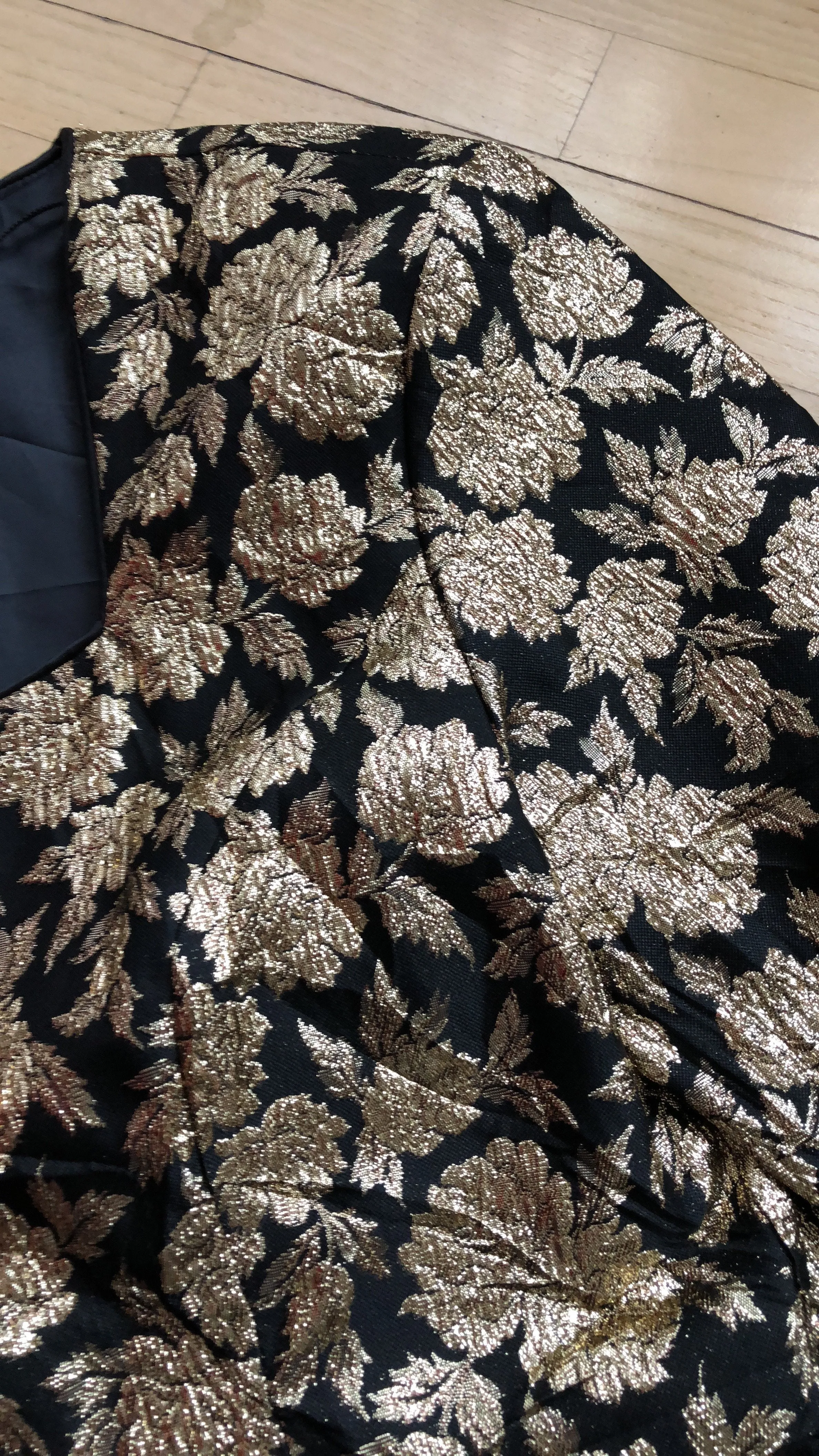 Beautiful Black and Gold Brocade Jacket