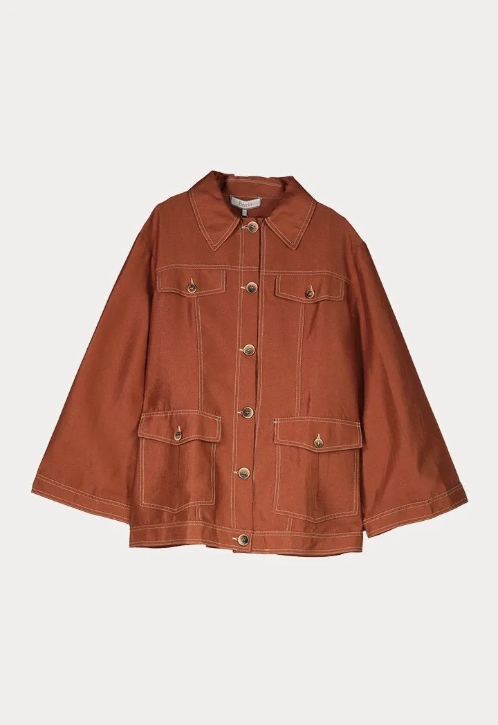 BERRIN Long Sleeve Four Pocket Jacket  COPPER