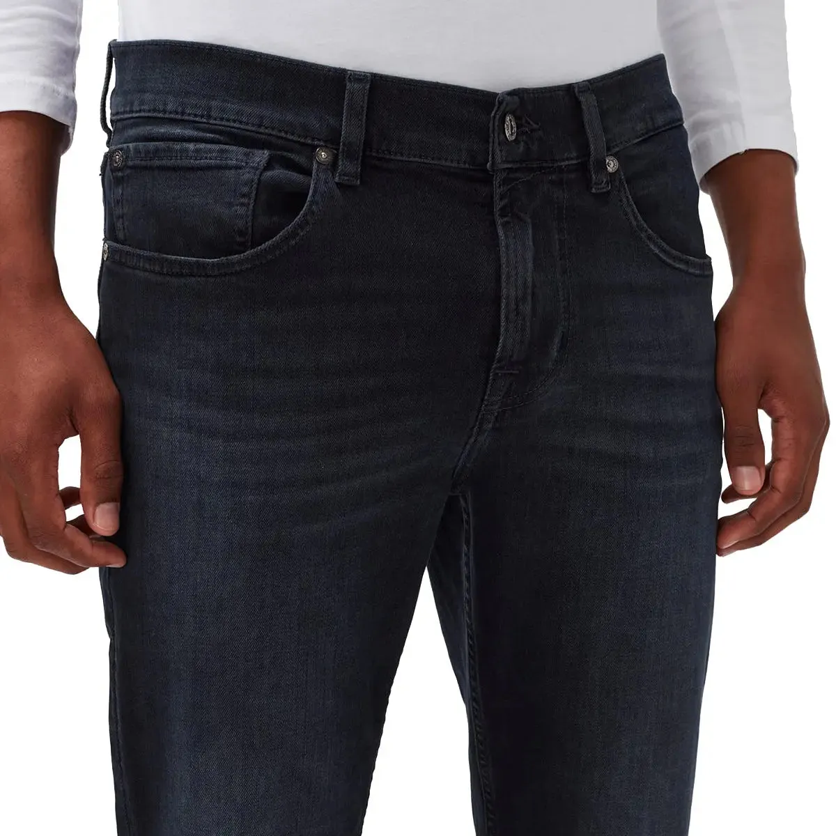 Black Slimmy Tapered Stretch Tek Principle Jeans