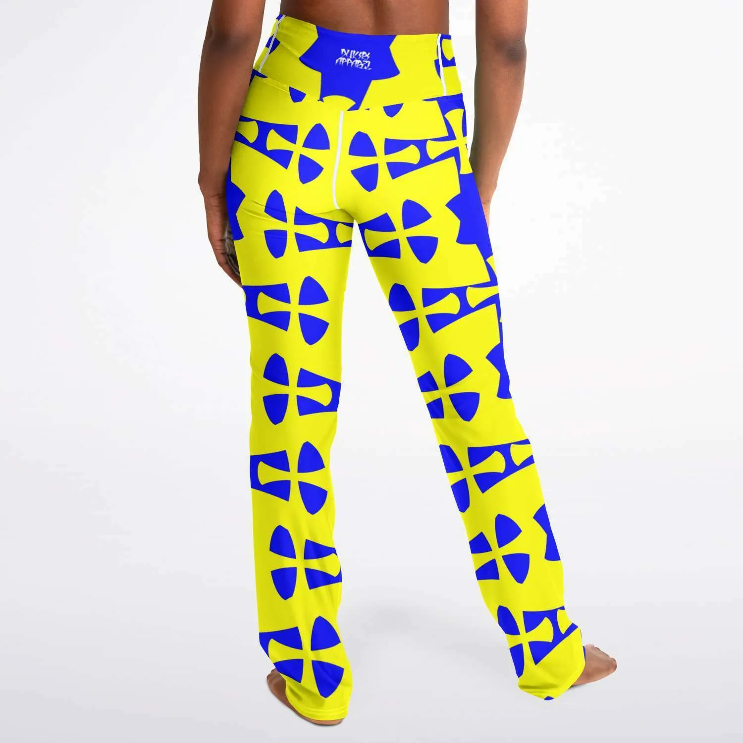 Blue-Yellow Crusader Flare Leggings