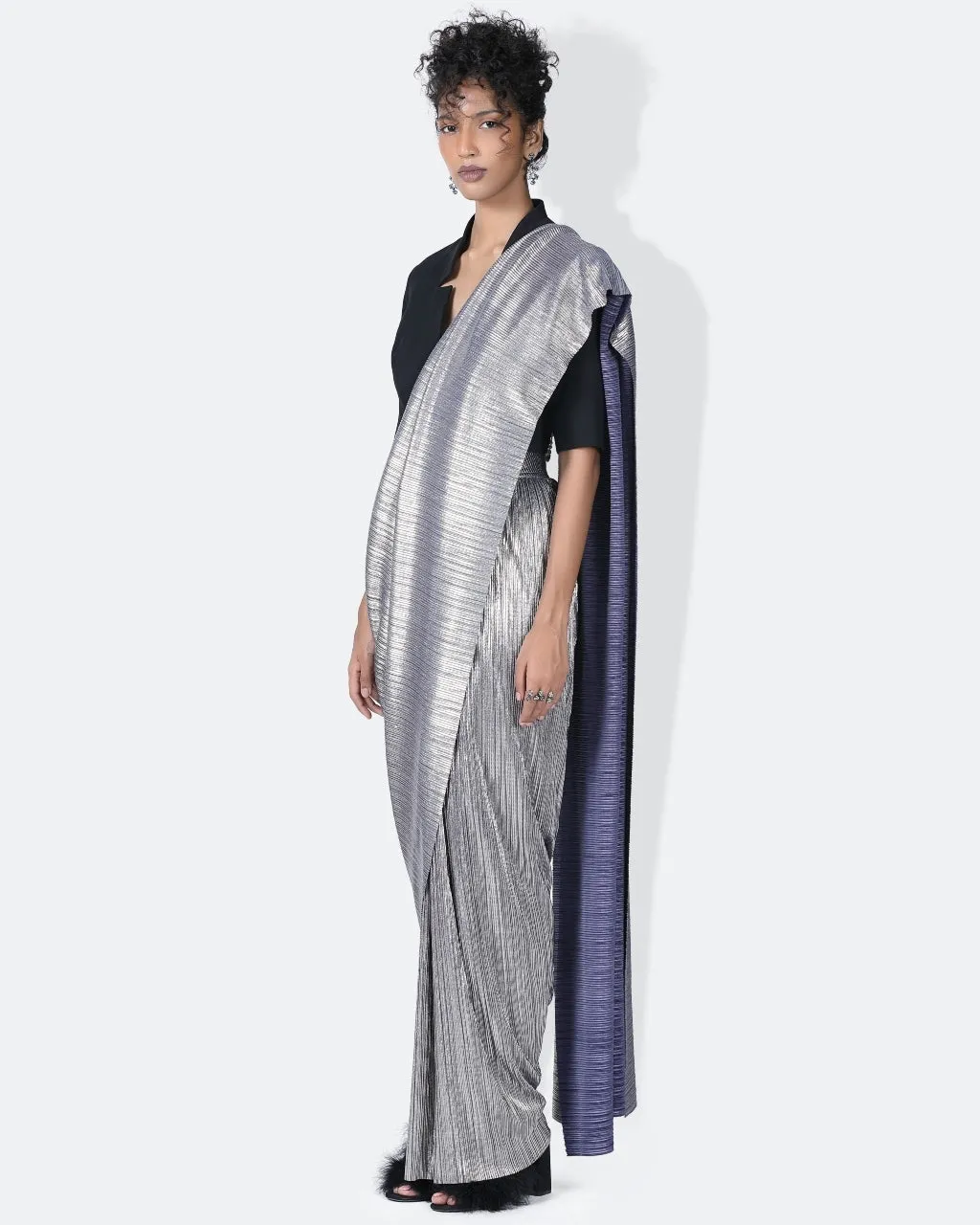 Bo Jacket With Metallic 2.0 Sari Set