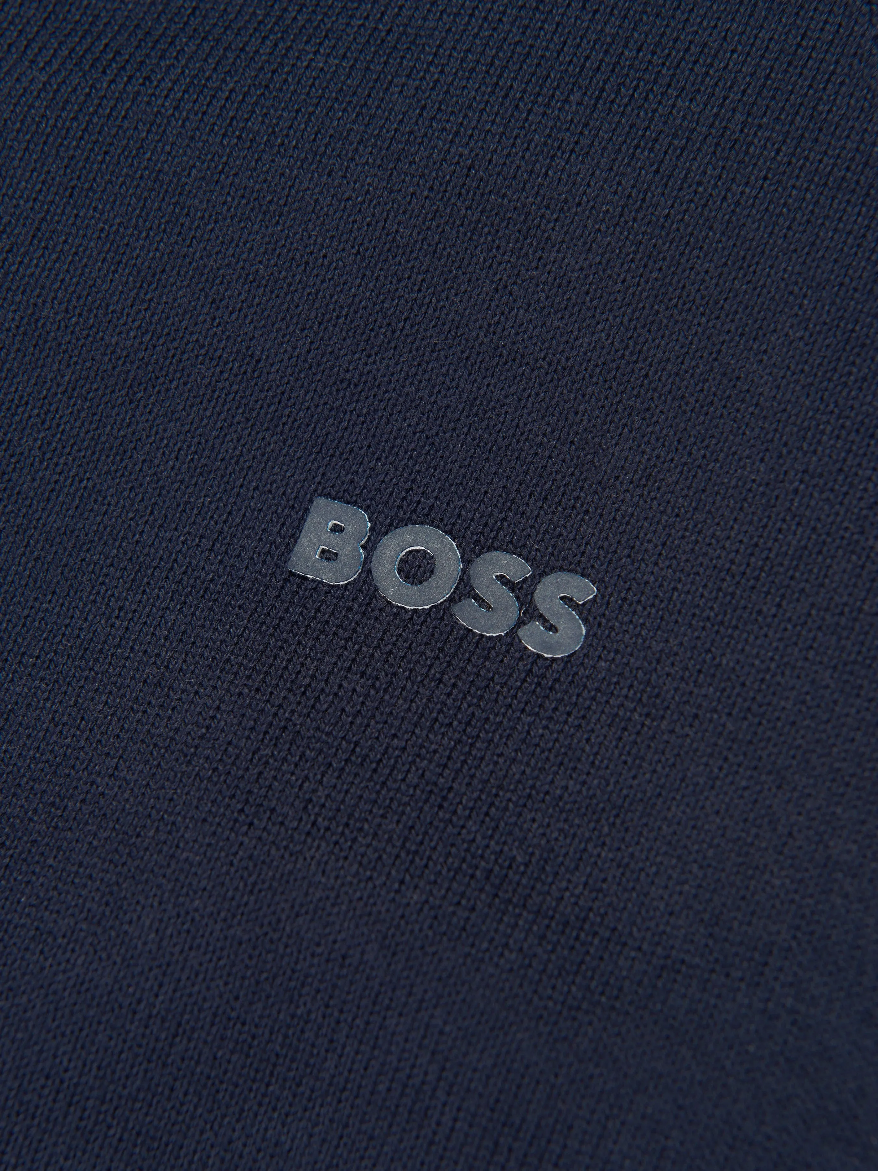 BOSS Boys Knitted Zip Up Cardigan in Navy