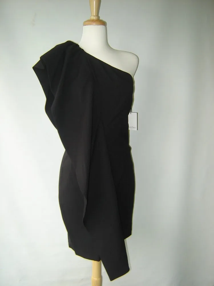 Calvin Klein Black Asymmetric Dress