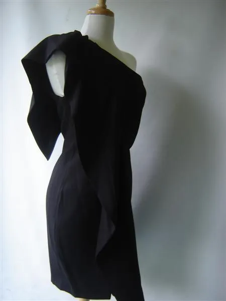 Calvin Klein Black Asymmetric Dress