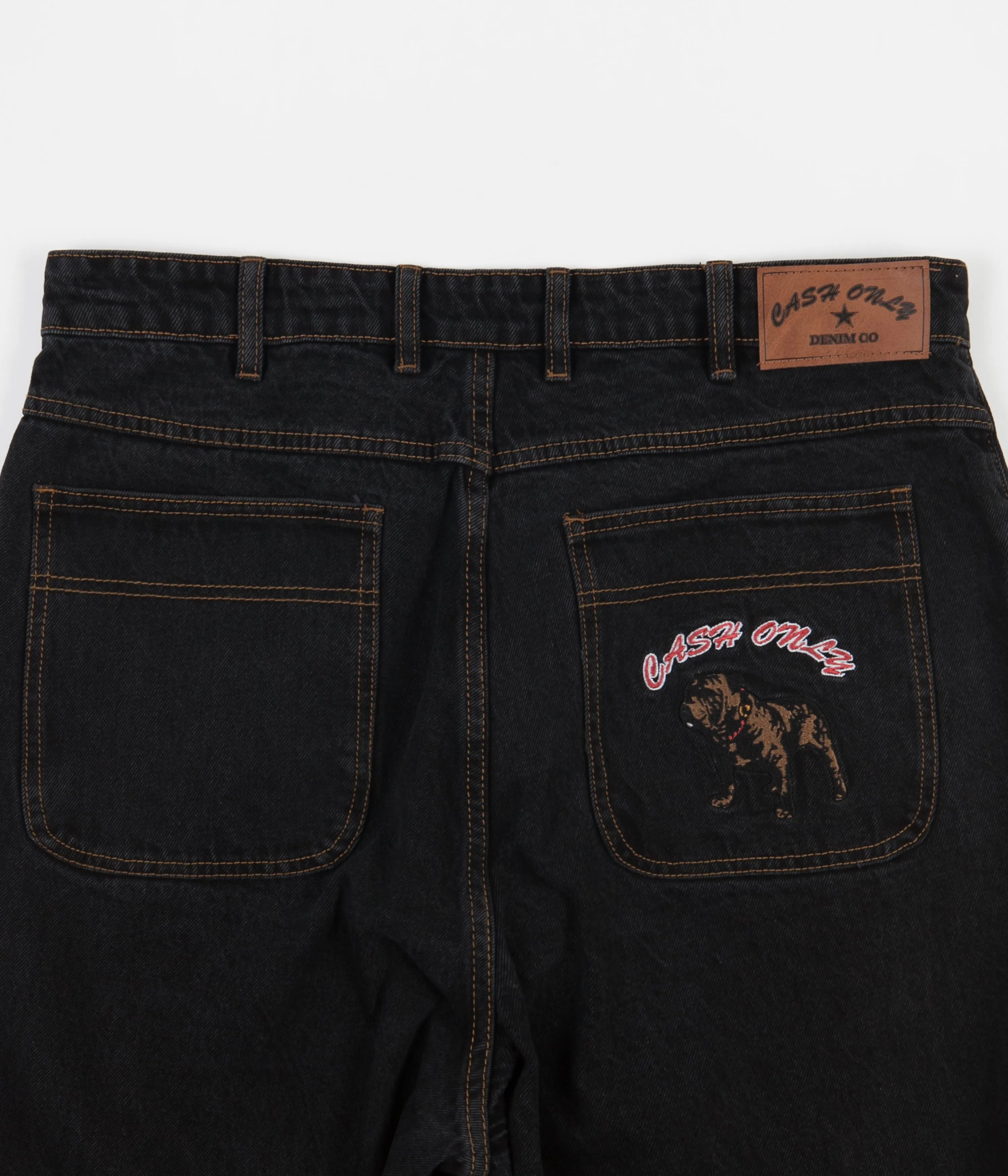 Cash Only Baggy Denim Jeans - Washed Black