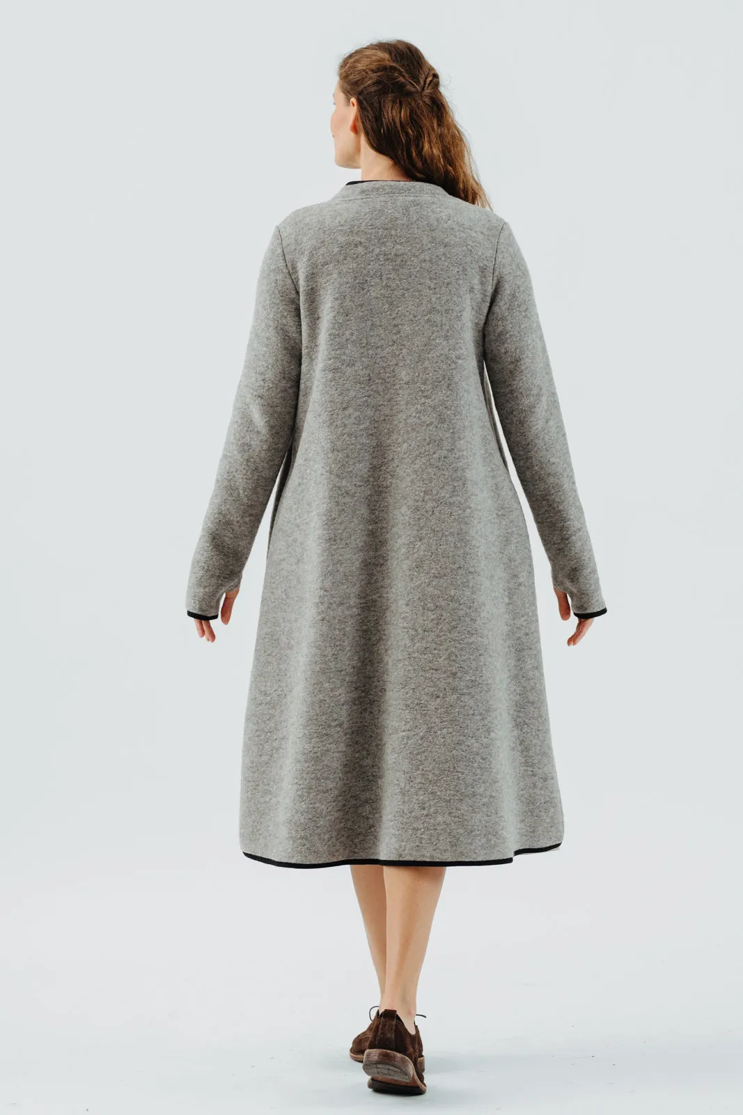 Classic Coat, Wool, Light Grey