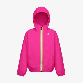 Claude - Kids Packable Full Zip Waterproof Rain Jacket in Pink Intense