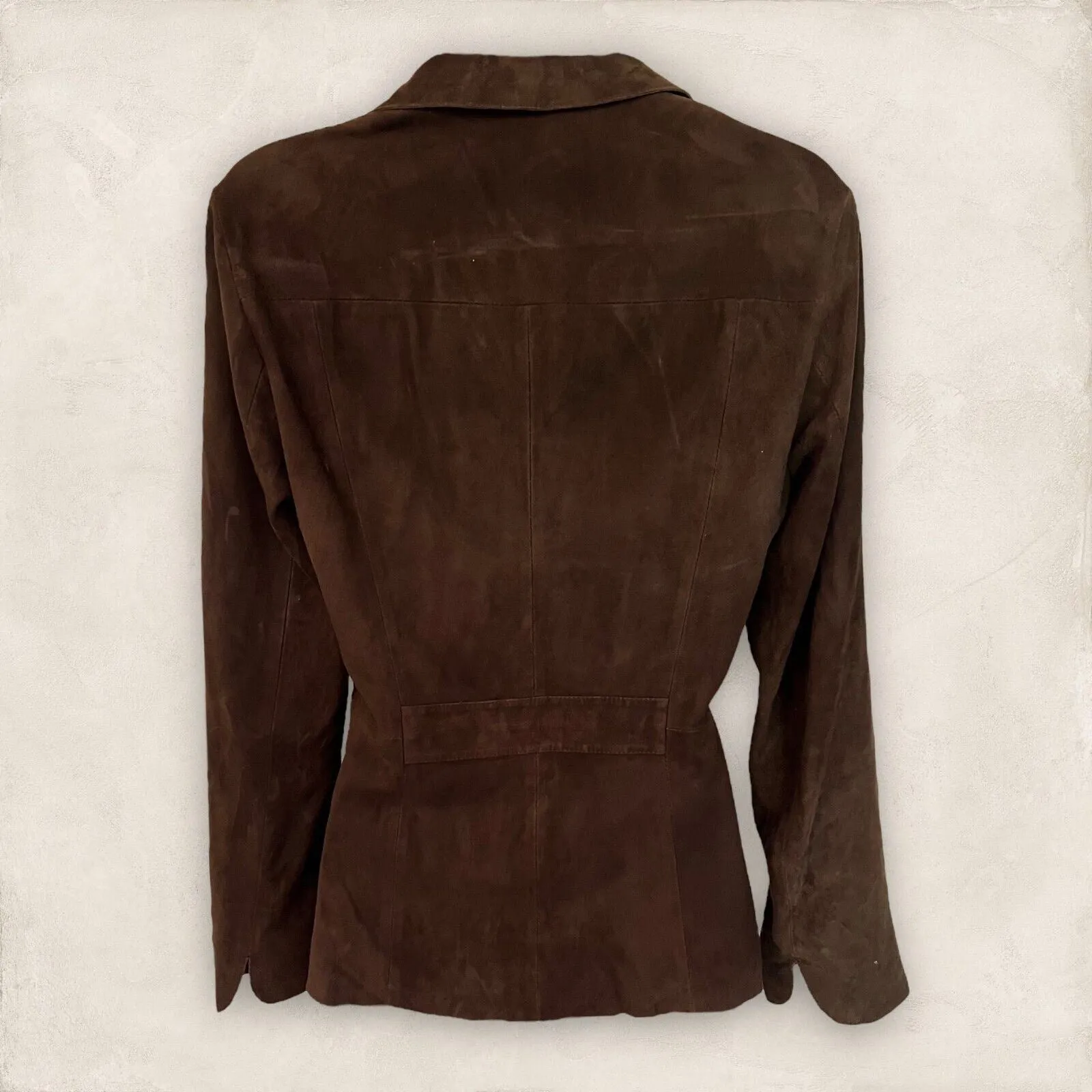 CN Vintage Butter Soft Chocolate Suede Jacket  Size XS Approx UK 12  US 8 EU 40