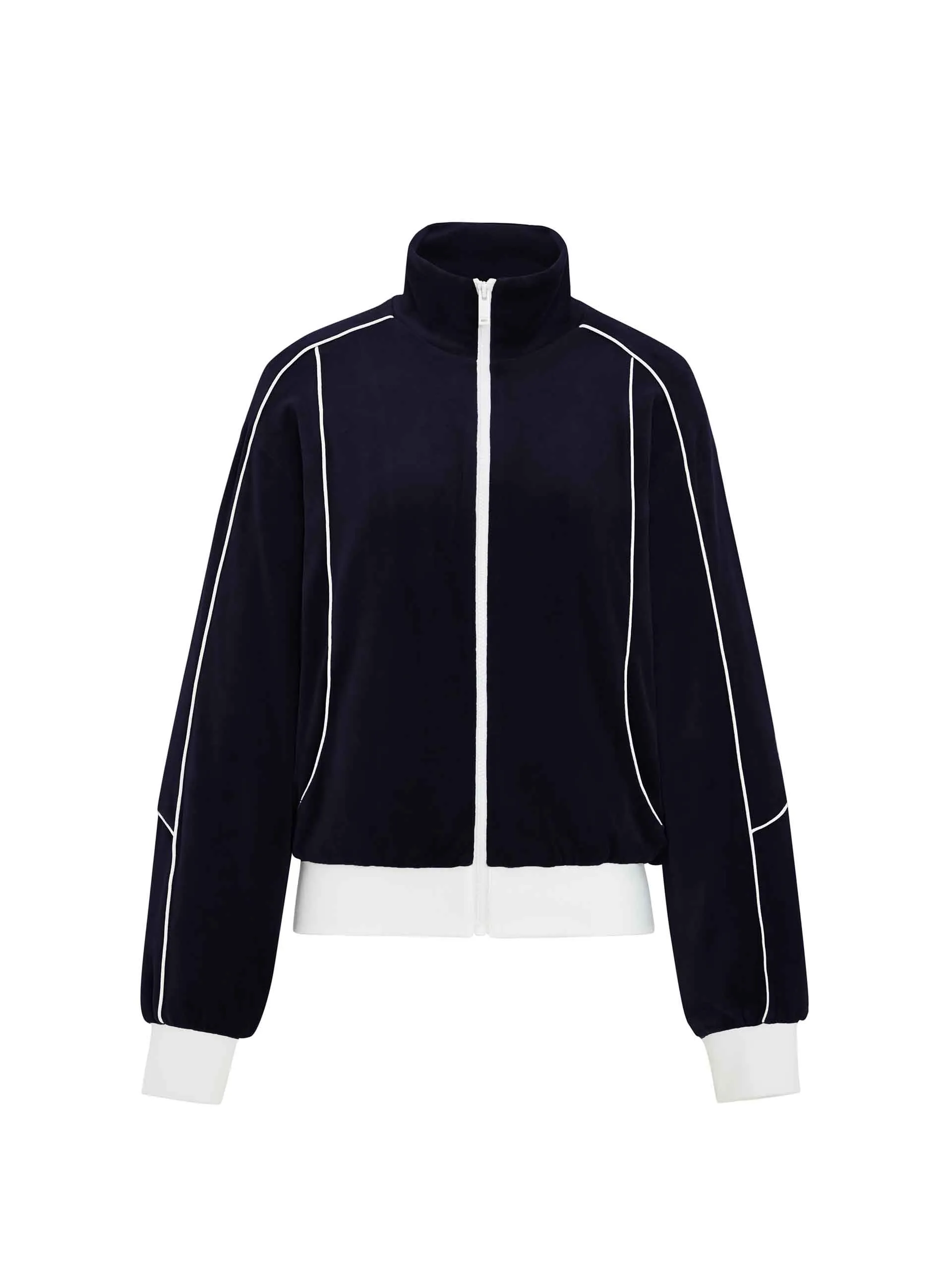 Contrast Seam Zipped Jacket