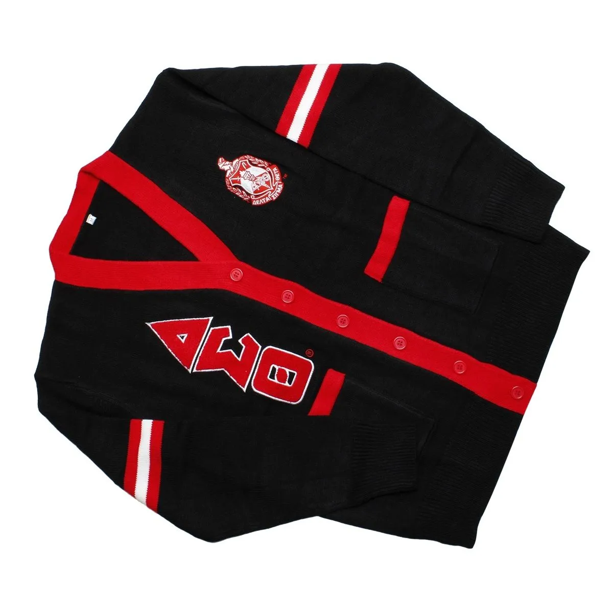 Delta Sigma Theta DST Sorority XS Black Letterman Sweater Cardigan