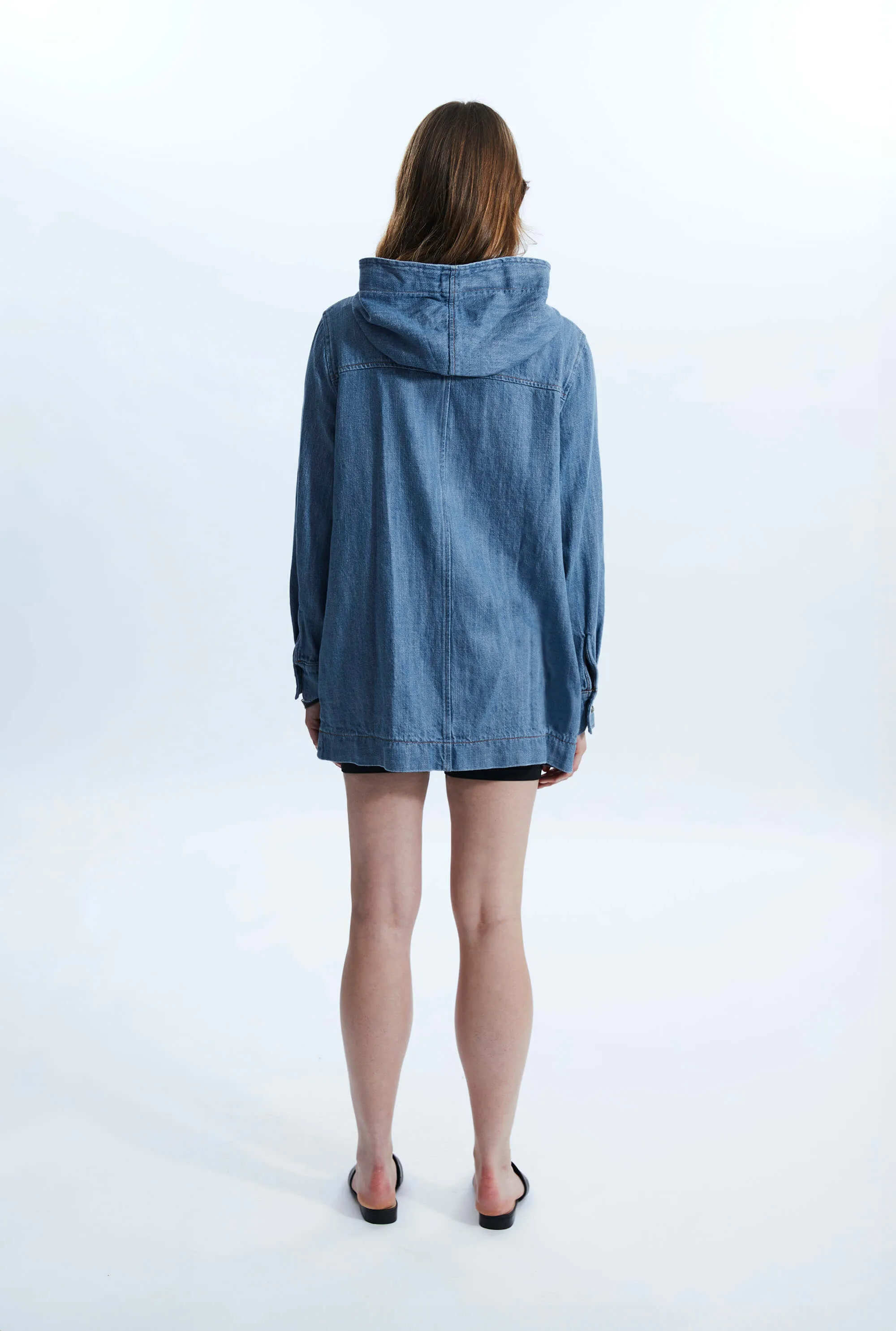 Denim Blaser With Hood