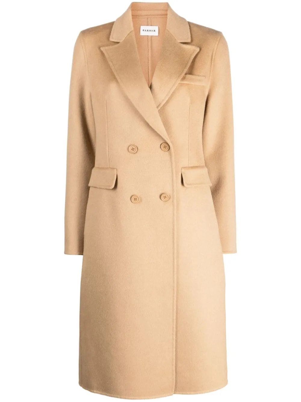 Double-breasted wool coat