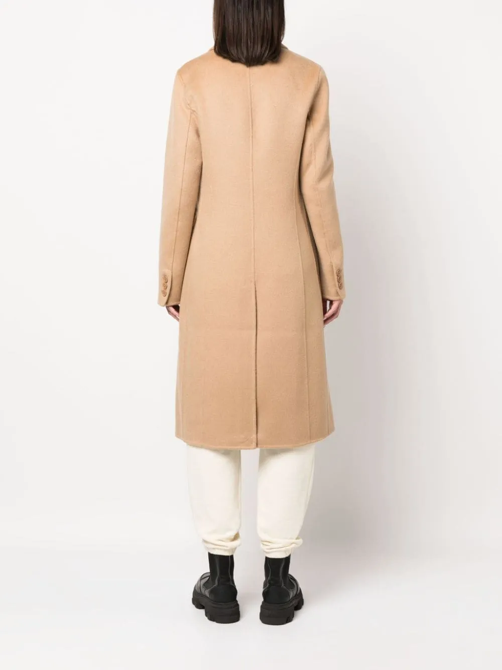 Double-breasted wool coat