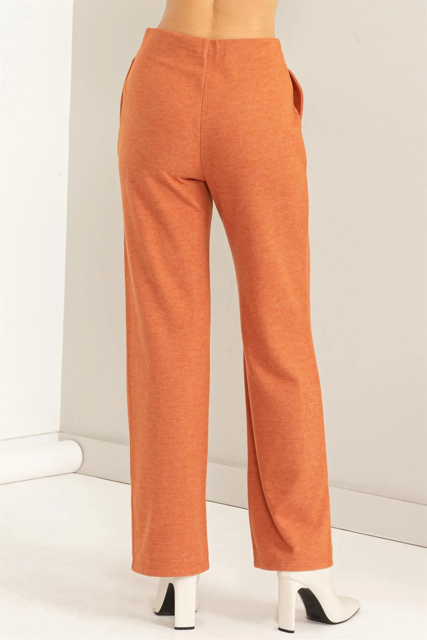 DZ23G466-HIGH WAISTED WIDE LEG PANTS