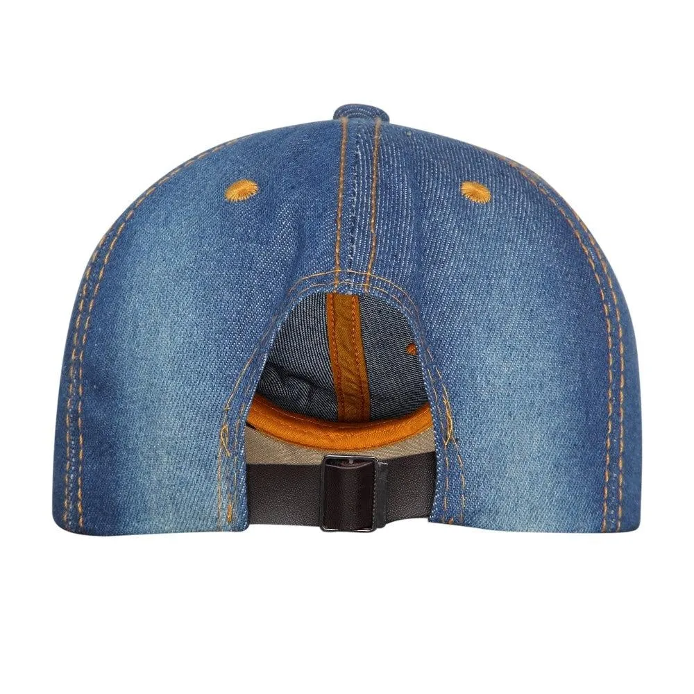 Fabseasons Medium Blue LOVE Studded Cap for Women and Girls, Adjustable strap