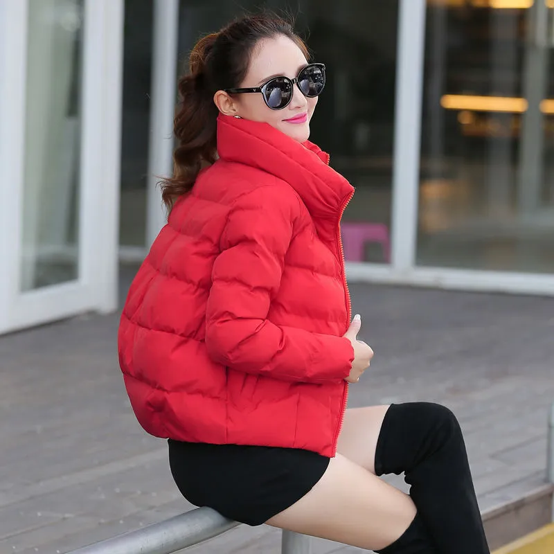 Fashionable warm short cotton coat