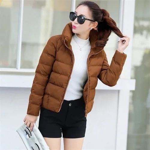 Fashionable warm short cotton coat