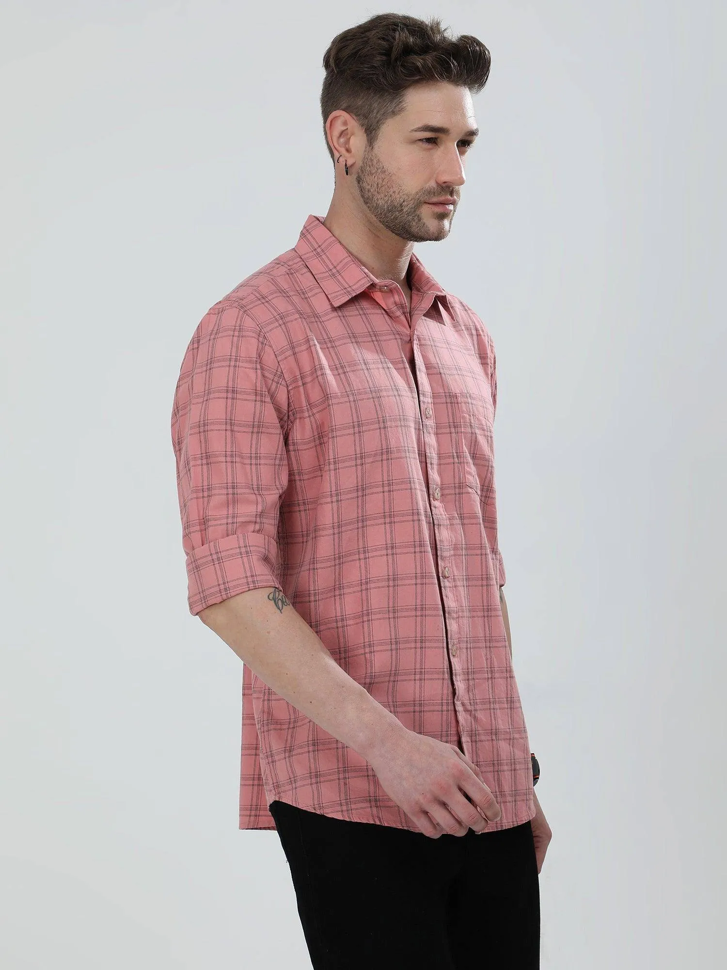 Flamingo Checkered Cotton Shirts