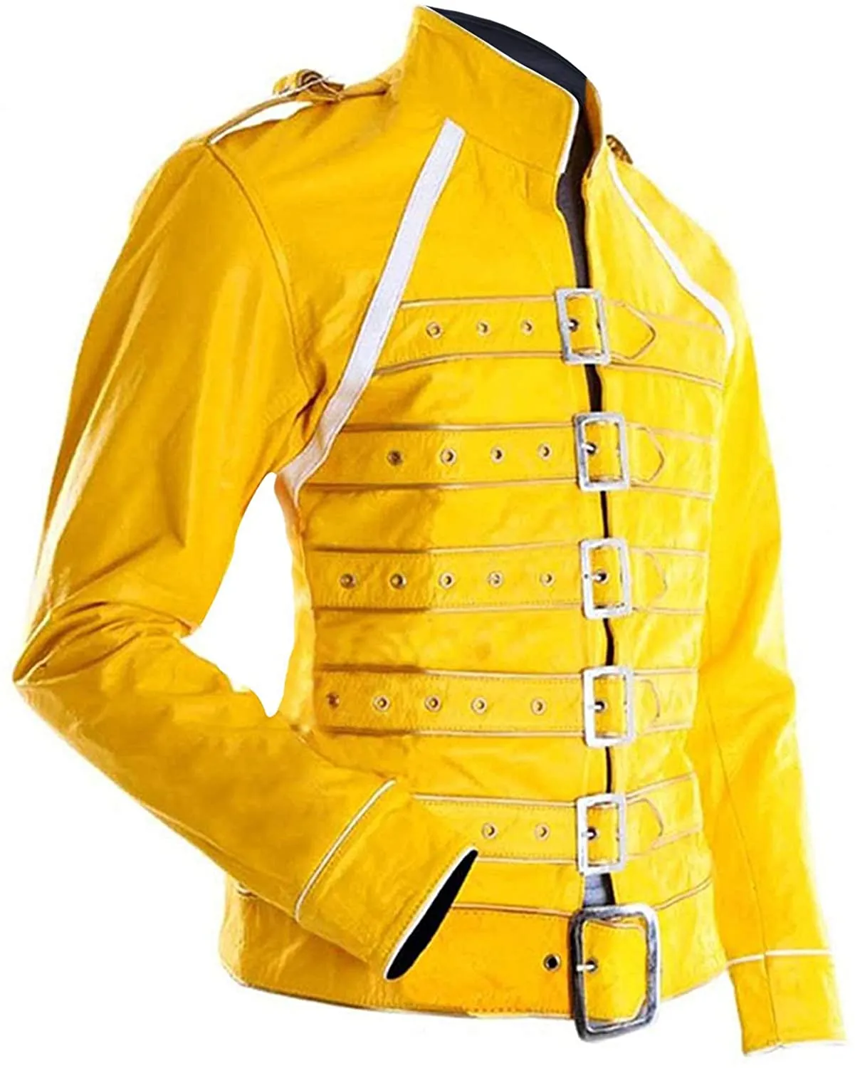 Freddie Mercury Concert Yellow Men Leather Jacket