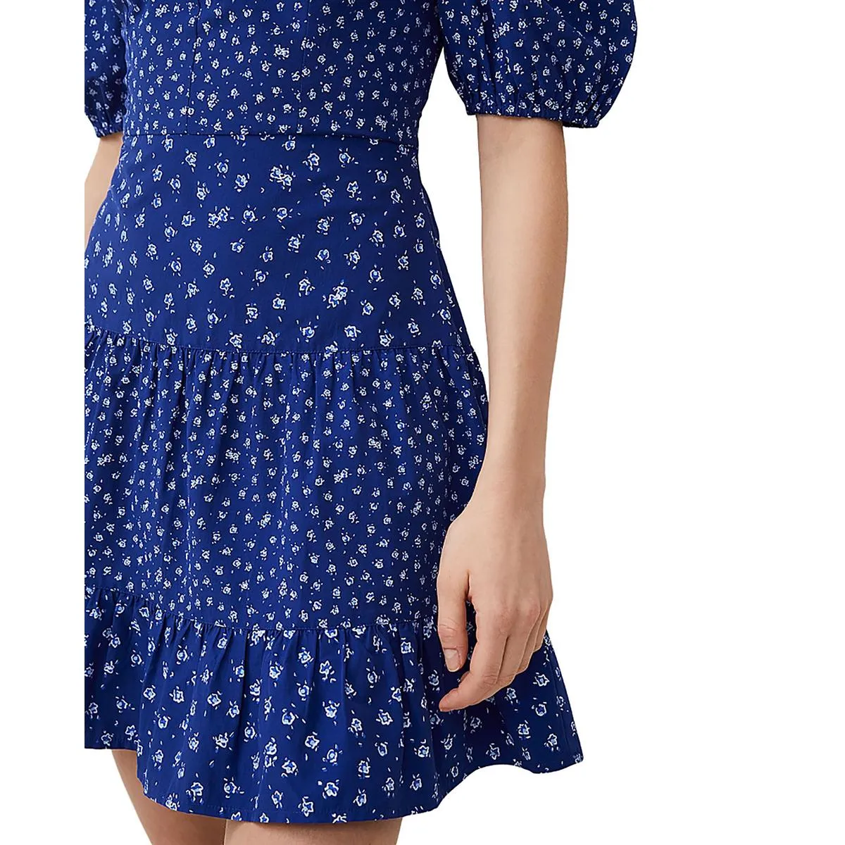 French Connection Womens Gathered Above Knee Babydoll Dress