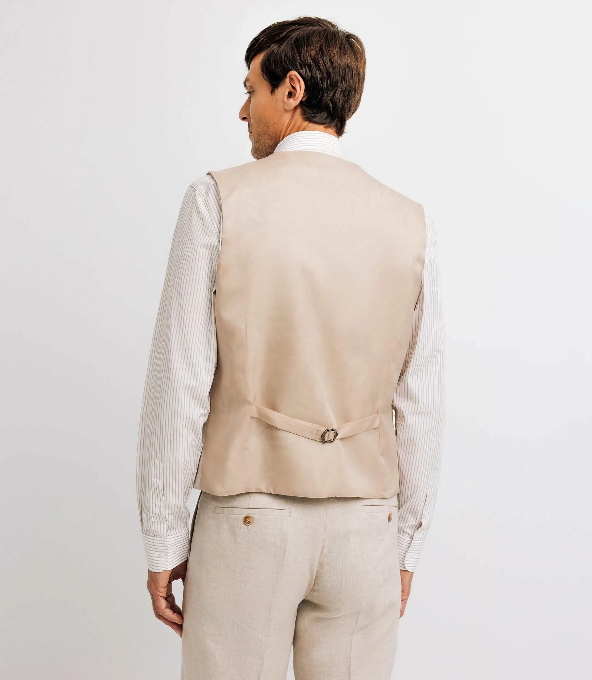 Gilet ville 100% lin beige