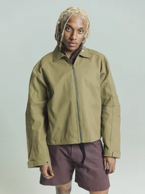 Green Moss Zip Up Shirt Jacket