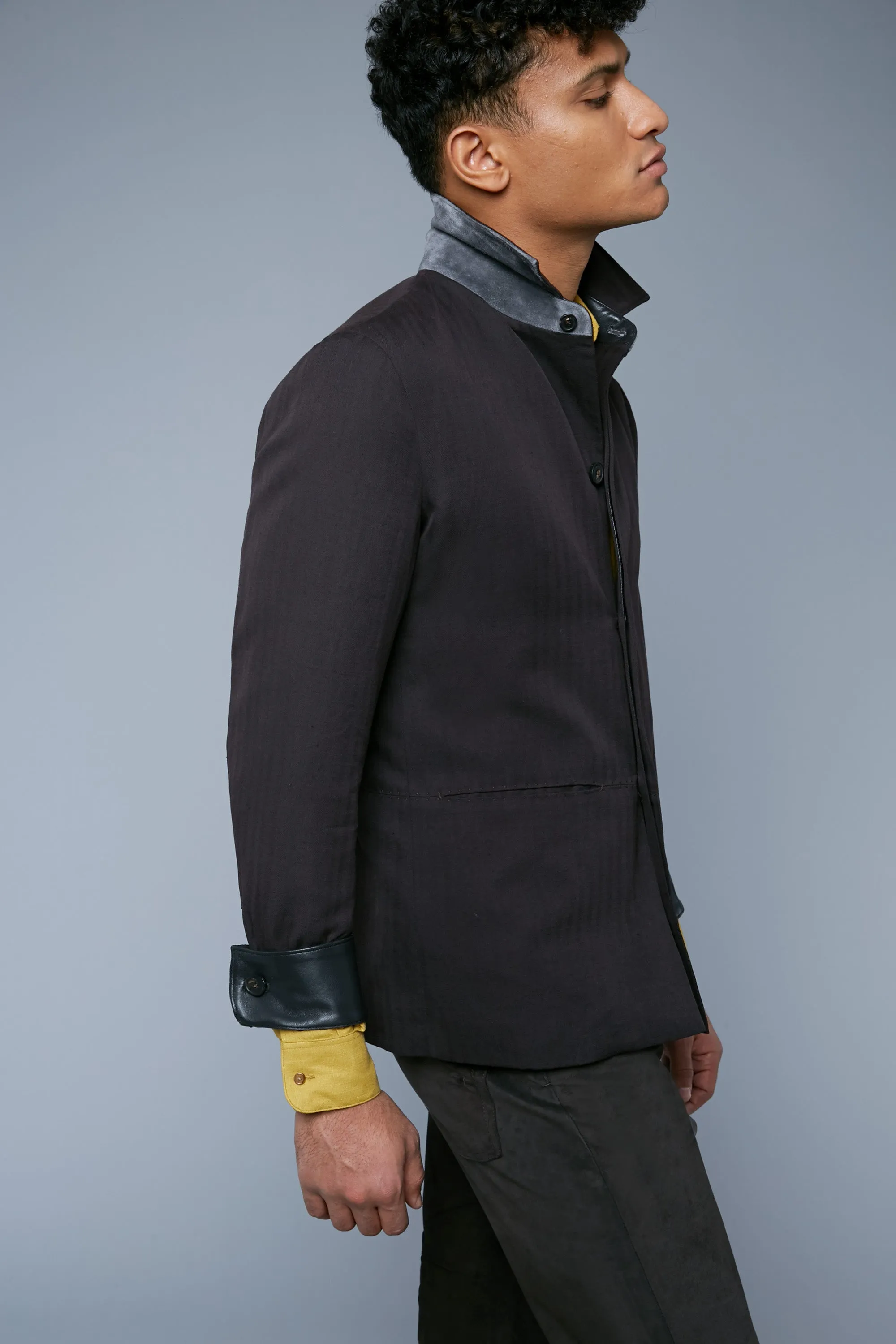 Half Lined Téchin Jacket | Brown Herringbone