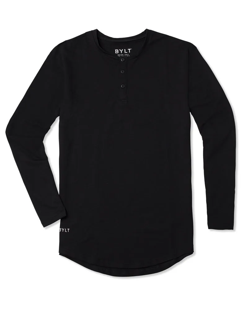 Henley Drop-Cut Long Sleeve: BYLT Signature