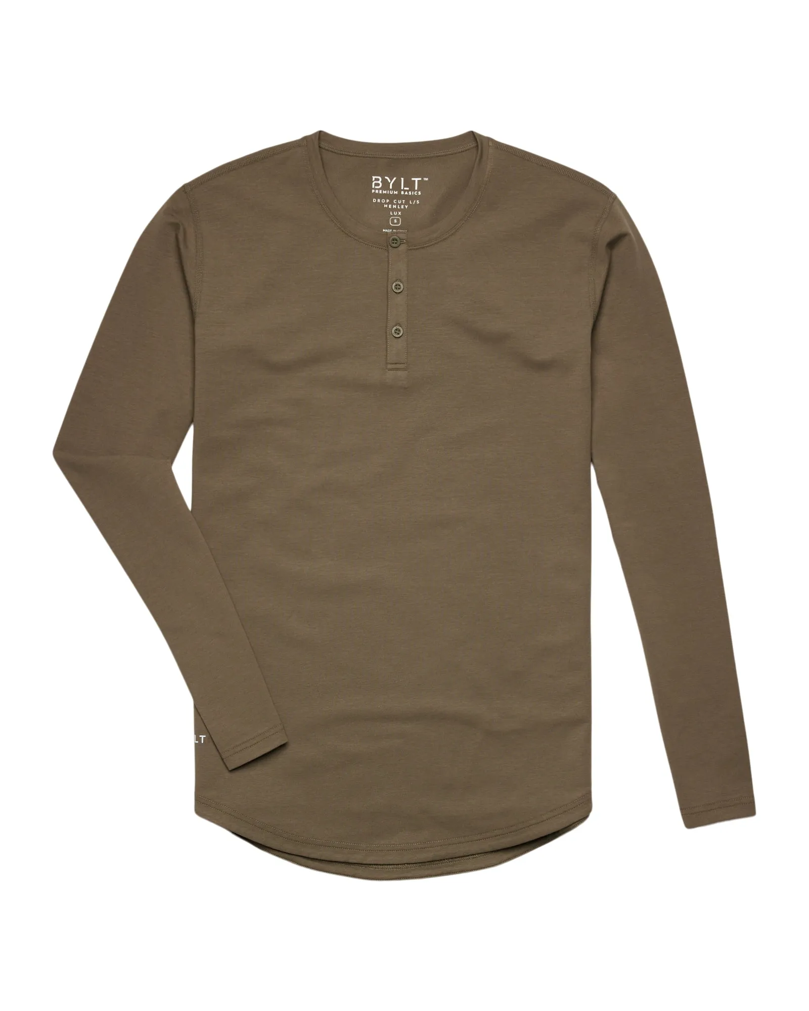 Henley Drop-Cut Long Sleeve: BYLT Signature