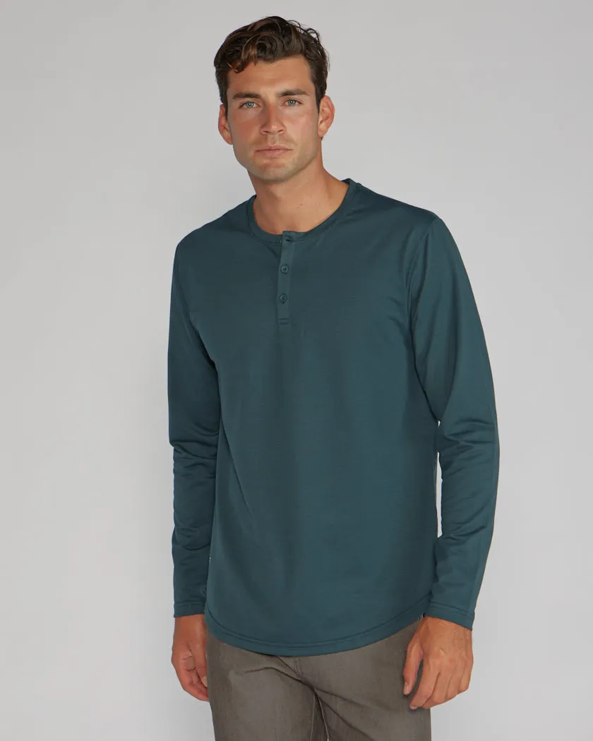 Henley Drop-Cut Long Sleeve: BYLT Signature