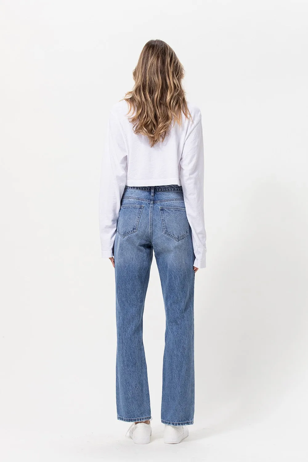 High Rise Vintage Straight Jeans