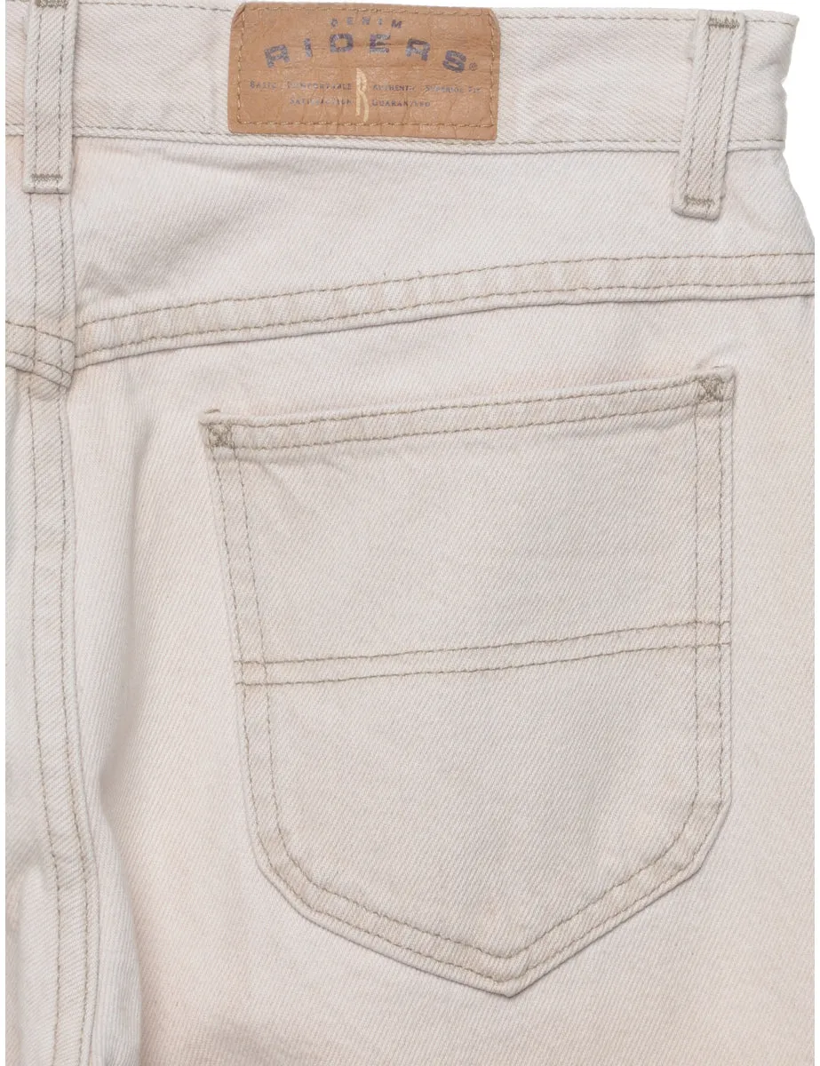 High Waist Tapered Lee Ivory Jeans - W31 L31