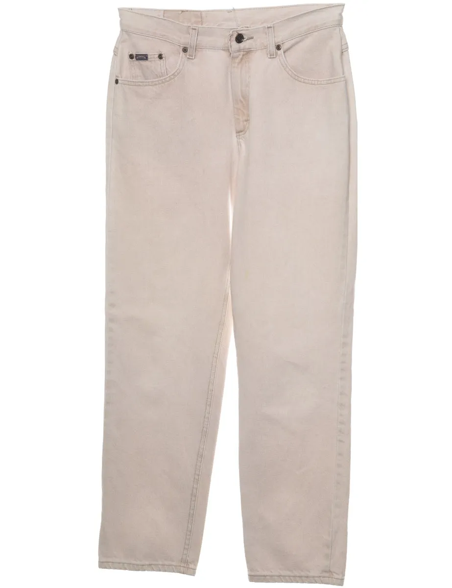 High Waist Tapered Lee Ivory Jeans - W31 L31