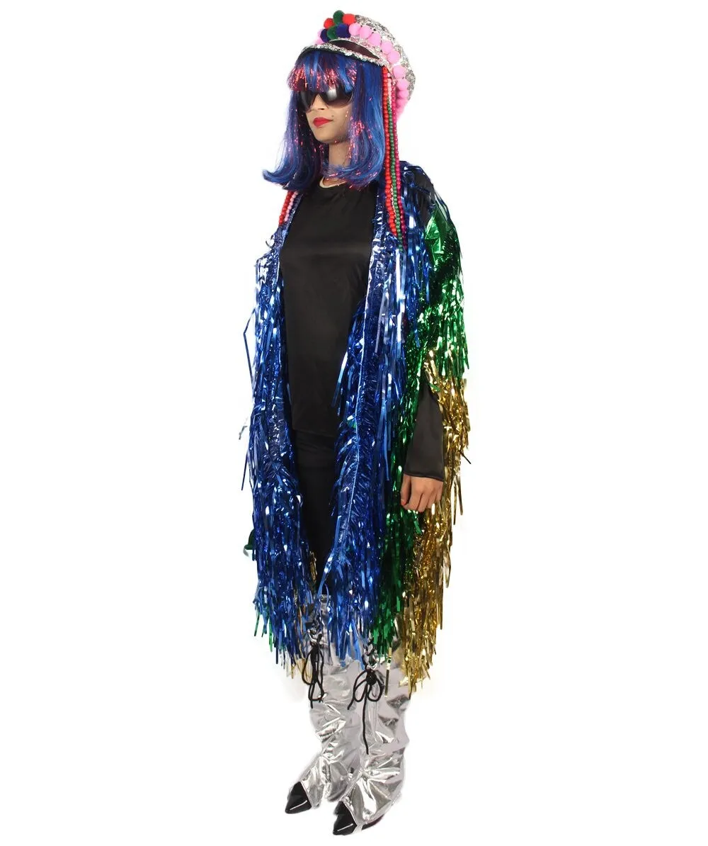 HPO Festival Unisex Multicolor Tinsel Jacket Costume