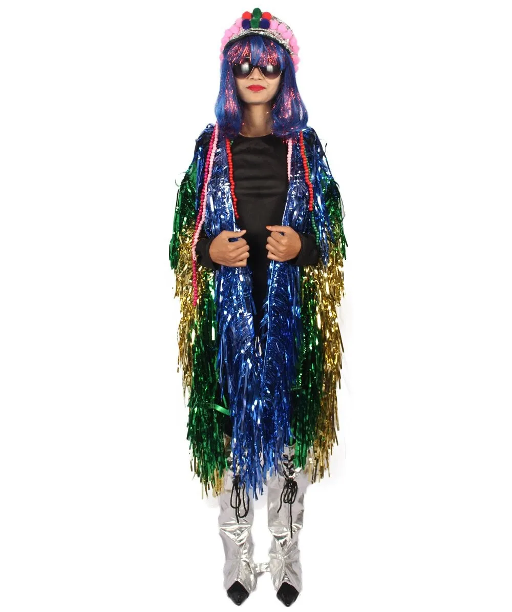 HPO Festival Unisex Multicolor Tinsel Jacket Costume