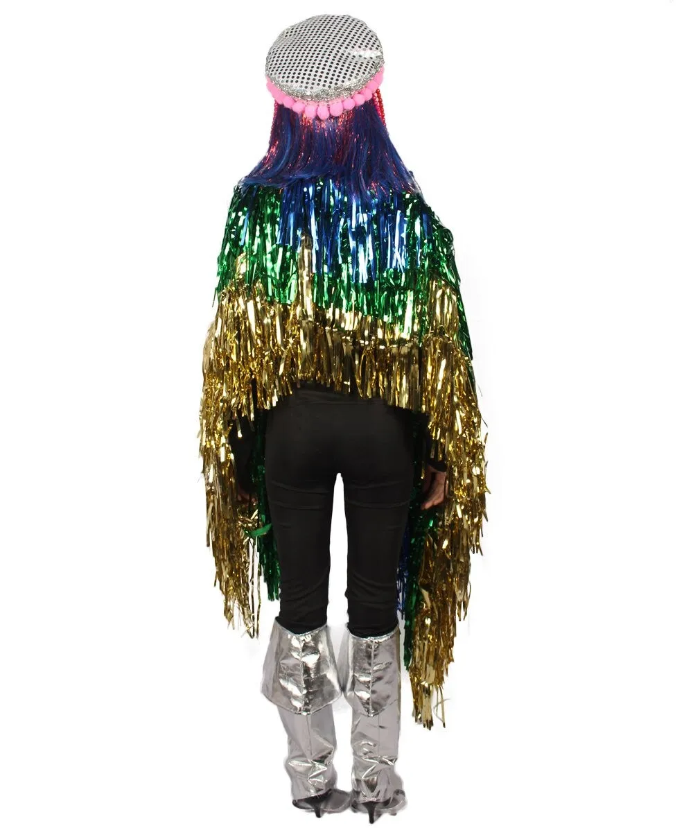 HPO Festival Unisex Multicolor Tinsel Jacket Costume