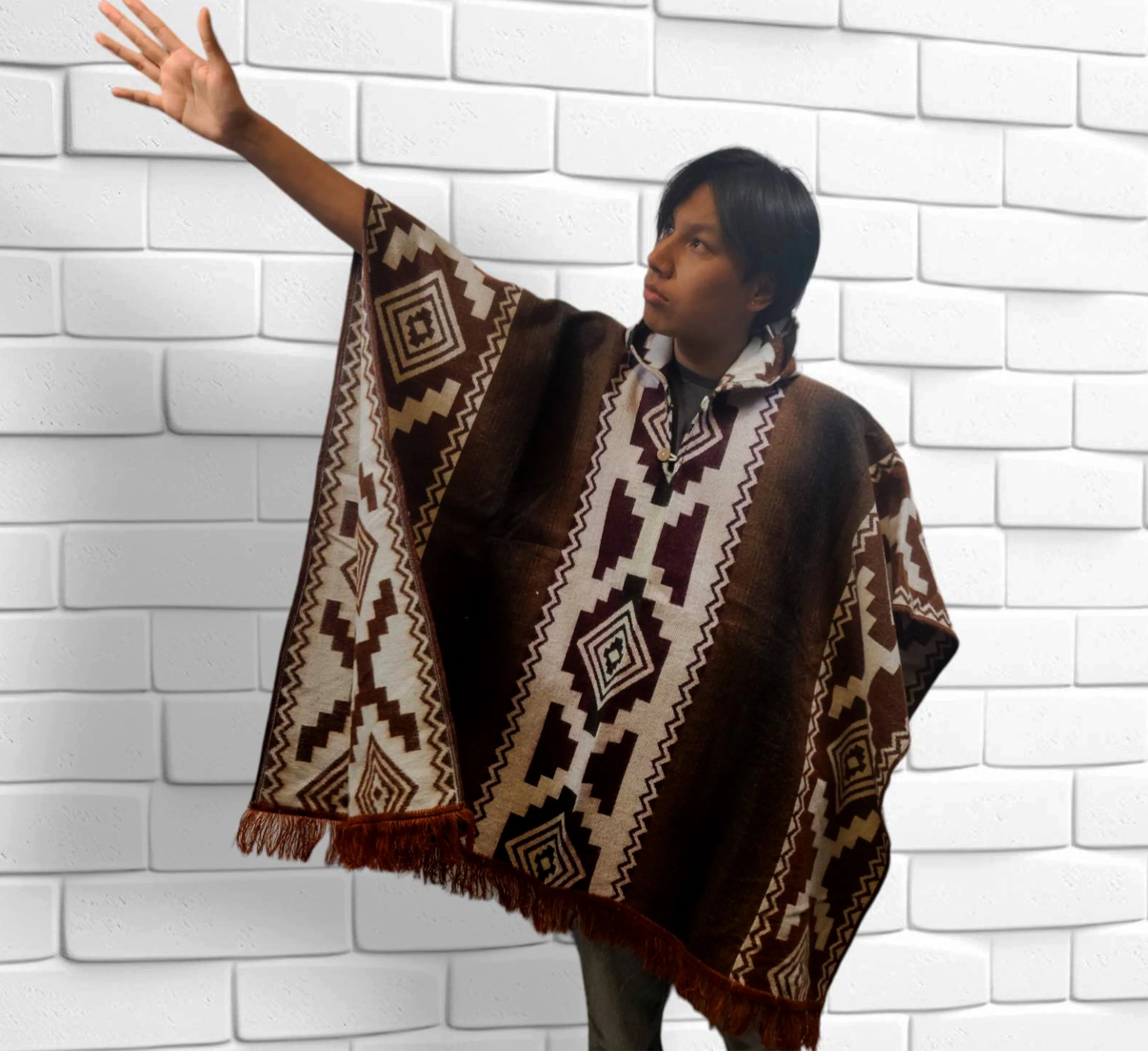 Indigenous fair trade ponchos#54