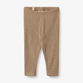 Jersey Leggings Jules | Baby - beige rib stripe